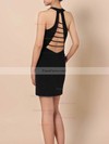 Sheath/Column V-neck Jersey Short/Mini Draped Prom Dresses #Favs020105907