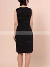 Sheath/Column V-neck Silk-like Satin Short/Mini Pockets Prom Dresses #Favs020105901