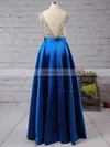 Princess V-neck Satin Floor-length Beading Prom Dresses #Favs020102600