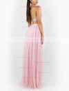 A-line Halter Tulle Sequined Floor-length Sequins Prom Dresses #Favs020106457