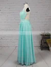 A-line V-neck Chiffon Floor-length Ruffles Prom Dresses #Favs020102734