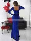 Trumpet/Mermaid Scoop Neck Sequined Floor-length Prom Dresses #Favs020106527