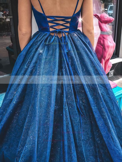 Ball Gown V-neck Glitter Floor-length Prom Dresses #Favs020106530