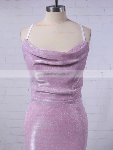 Trumpet/Mermaid Cowl Neck Shimmer Crepe Sweep Train Prom Dresses #Favs020106557