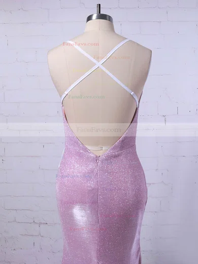 Trumpet/Mermaid Cowl Neck Shimmer Crepe Sweep Train Prom Dresses #Favs020106557