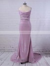 Trumpet/Mermaid Cowl Neck Shimmer Crepe Sweep Train Prom Dresses #Favs020106557