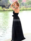 A-line Halter Chiffon Floor-length Lace Prom Dresses #Favs020102836