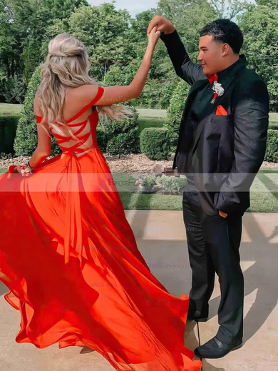 A-line Off-the-shoulder Chiffon Sweep Train Ruffles Prom Dresses #Favs020106733