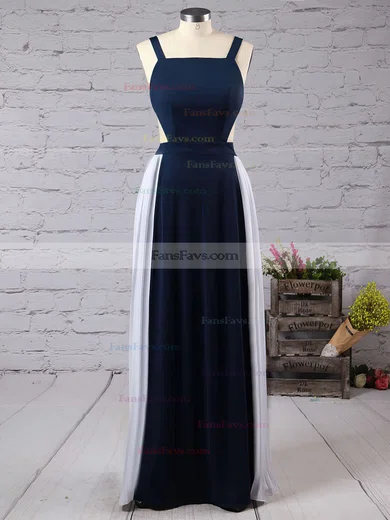 A-line Square Neckline Jersey Chiffon Floor-length Ruffles Prom Dresses #Favs020103026