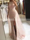 Trumpet/Mermaid Scoop Neck Tulle Detachable Beading Prom Dresses #Favs020106678