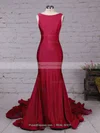 Trumpet/Mermaid Scoop Neck Jersey Court Train Prom Dresses #Favs020102318