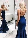 Trumpet/Mermaid V-neck Jersey Sweep Train Ruffles Prom Dresses #Favs020106672