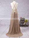 Sheath/Column Square Neckline Chiffon Floor-length Prom Dresses #Favs020103498