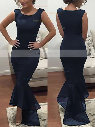 Trumpet/Mermaid Scoop Neck Stretch Crepe Asymmetrical Prom Dresses #Favs020102330