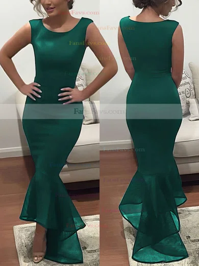 Trumpet/Mermaid Scoop Neck Stretch Crepe Asymmetrical Prom Dresses #Favs020102330