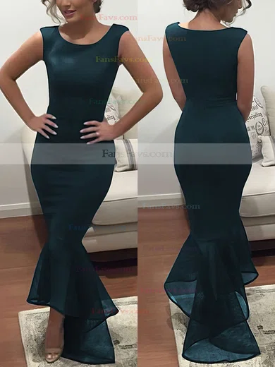 Trumpet/Mermaid Scoop Neck Stretch Crepe Asymmetrical Prom Dresses #Favs020102330