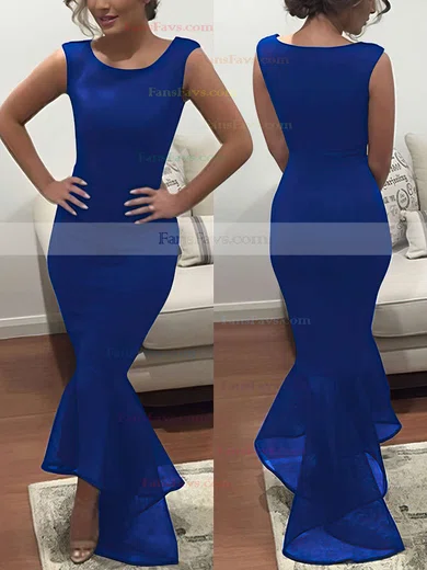 Trumpet/Mermaid Scoop Neck Stretch Crepe Asymmetrical Prom Dresses #Favs020102330