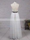 Sheath/Column Halter Lace Chiffon Floor-length Sashes / Ribbons Prom Dresses #Favs020103515
