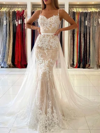 Trumpet/Mermaid Sweetheart Tulle Detachable Beading Prom Dresses #Favs020106973 Trumpet/Mermaid Sweetheart Tulle Detachable Beading Prom Dresses #Favs020106973