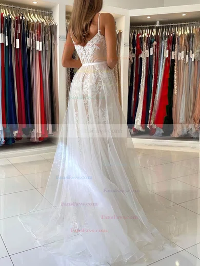 Trumpet/Mermaid Sweetheart Tulle Detachable Beading Prom Dresses #Favs020106973