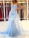 Trumpet/Mermaid Sweetheart Tulle Detachable Beading Prom Dresses #Favs020106973