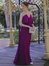 Sheath/Column Strapless Silk-like Satin Floor-length Prom Dresses #Favs020107041