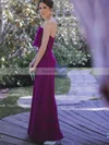 Sheath/Column Strapless Silk-like Satin Floor-length Prom Dresses #Favs020107041