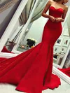 Trumpet/Mermaid Sweetheart Stretch Crepe Sweep Train Prom Dresses #Favs020107062