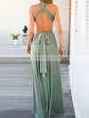 A-line V-neck Chiffon Floor-length Ruffles Prom Dresses #Favs020103580