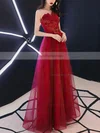 Ball Gown Strapless Organza Floor-length Appliques Lace Prom Dresses #Favs020107153