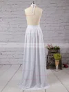 A-line Halter Chiffon Floor-length Split Front Prom Dresses #Favs020103638