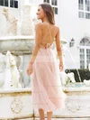 A-line V-neck Tulle Ankle-length Prom Dresses #Favs020107230