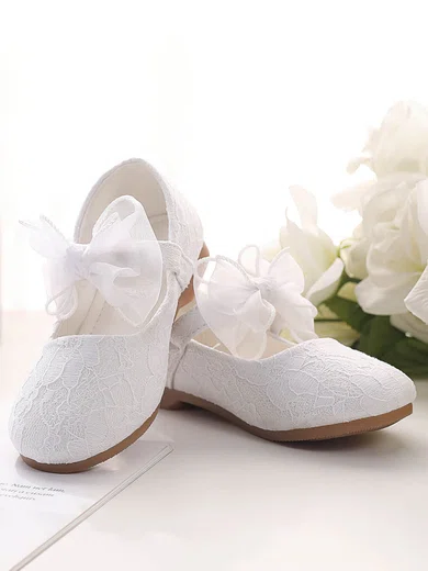 Kids' Closed Toe Cloth Bowknot Flat Heel Girl Shoes #Favs03031482