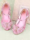 Kids' Closed Toe PVC Bowknot Low Heel Girl Shoes #Favs03031489