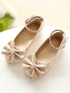 Kids' Closed Toe PVC Bowknot Flat Heel Girl Shoes #Favs03031494