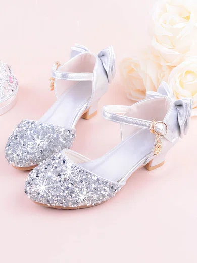 Kids' Closed Toe PVC Buckle Low Heel Girl Shoes #Favs03031496