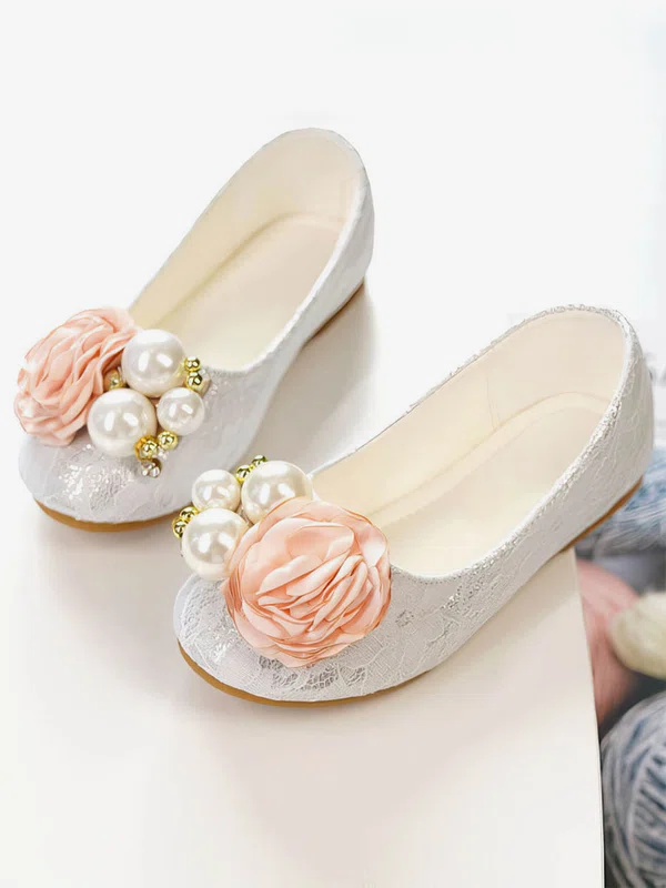 Kids' Pumps Cloth Flower Flat Heel Girl Shoes #Favs03031507