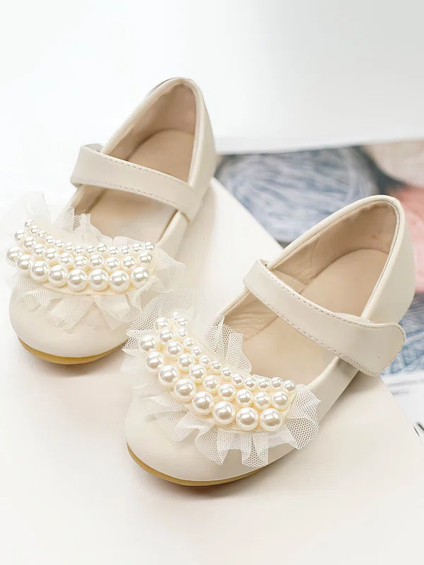 Kids' Flats PVC Pearl Flat Heel Girl Shoes #Favs03031515