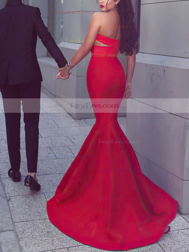 Trumpet/Mermaid Stretch Crepe Sweep Train Ruffles Prom Dresses #Favs020103768