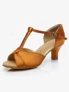 Women's Sandals Satin Buckle Kitten Heel Dance Shoes #Favs03031091