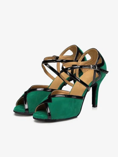 Women's Sandals Velvet Buckle Stiletto Heel Dance Shoes #Favs03031094