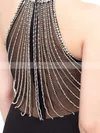 Trumpet/Mermaid Scoop Neck Jersey Sweep Train Crystal Detailing Prom Dresses #Favs020104149