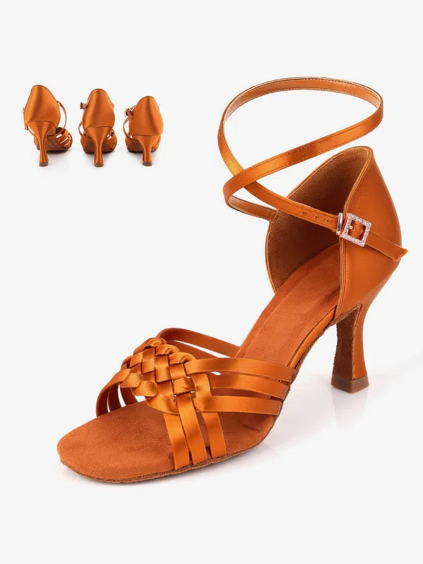 Women's Sandals Satin Buckle Kitten Heel Dance Shoes #Favs03031217