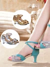 Women's Sandals Sparkling Glitter Sequin Kitten Heel Dance Shoes #Favs03031254