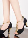 Women's Sandals Velvet Buckle Kitten Heel Dance Shoes #Favs03031281