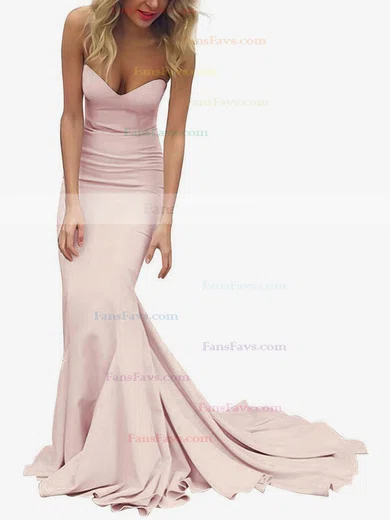 Trumpet/Mermaid Sweetheart Jersey Sweep Train Prom Dresses #Favs020102598