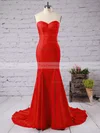 Trumpet/Mermaid Sweetheart Jersey Sweep Train Prom Dresses #Favs020102598