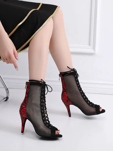 Women's Peep Toe PVC Zipper Kitten Heel Dance Shoes #Favs03031304