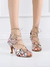 Women's Sandals PVC Lace-up Kitten Heel Dance Shoes #Favs03031353
