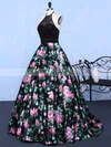Ball Gown Halter Satin Sweep Train Beading Prom Dresses #Favs020104267